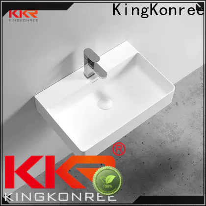 KingKonree slim wall hung basin customized for hotel