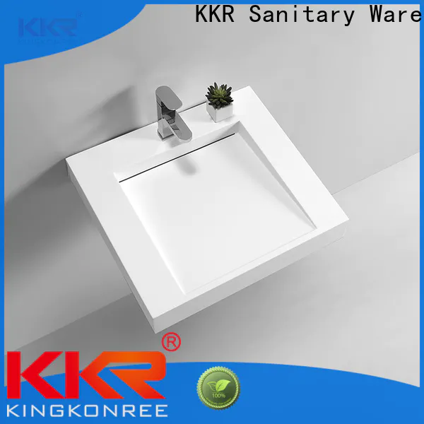artificial wall mounted bathroom basin customized for toilet
