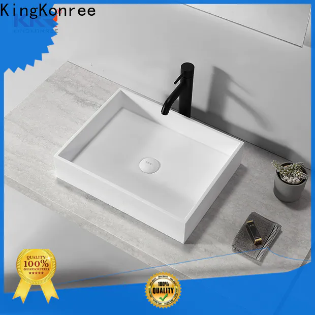 white small countertop basin customized for home