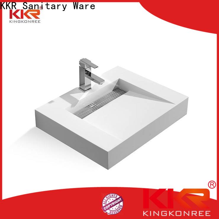 KingKonree wall hung corner basin sink for bathroom