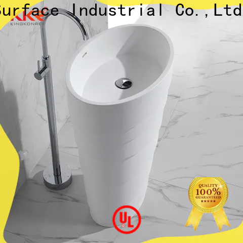 thin pedestal sink customized for hotel