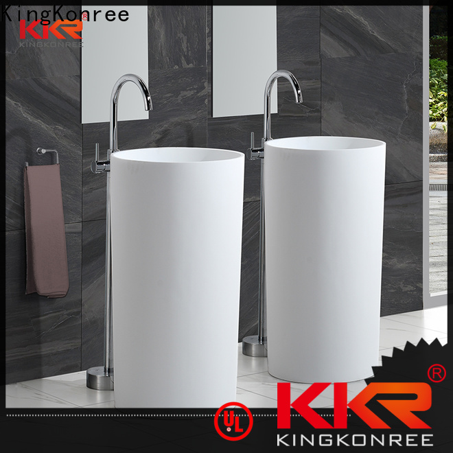 KingKonree solid freestanding basin factory price for bathroom