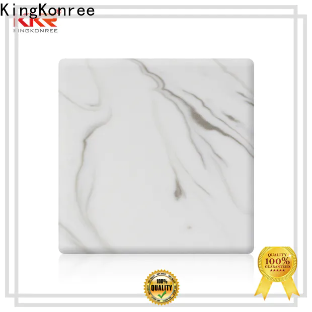 KingKonree white acrylic solid surface sheet series for hotel
