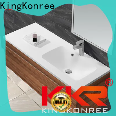 KingKonree grey modern basin cabinet supplier for bathroom