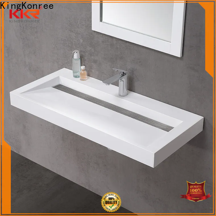 rectangle solid surface basin highly-rated for family