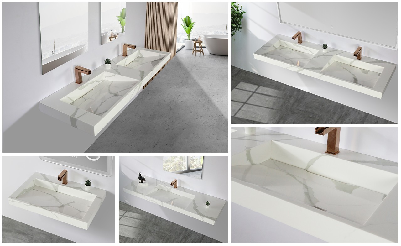 square small wall sink design for hotel-4