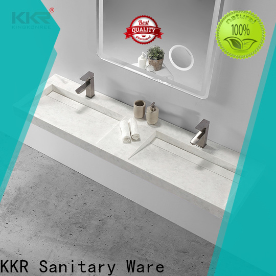 KingKonree rectangle wall hung concrete basin manufacturer for bathroom