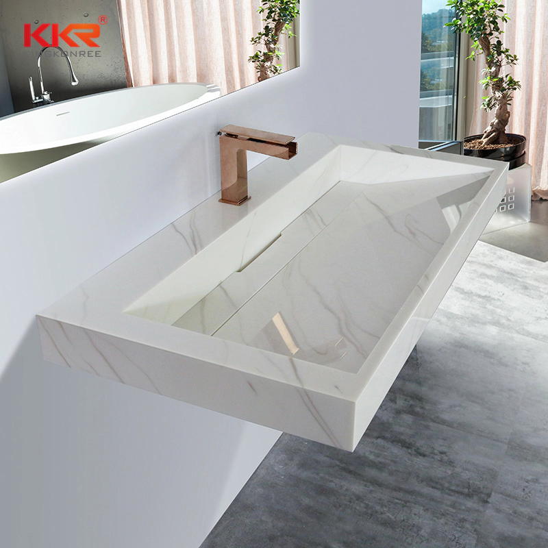 Artificial Stone Resin Basins Sink Acrylic Solid Surface Lavabo Bathroom Wash Basin KKR-M8818