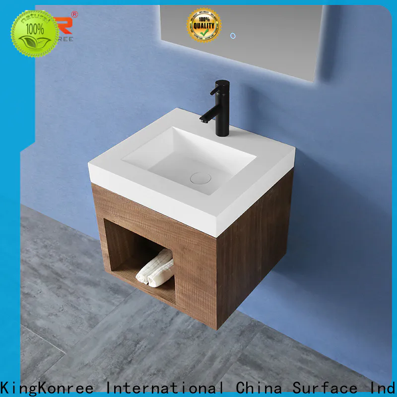 KingKonree elegant bath vanity cabinets customized for motel