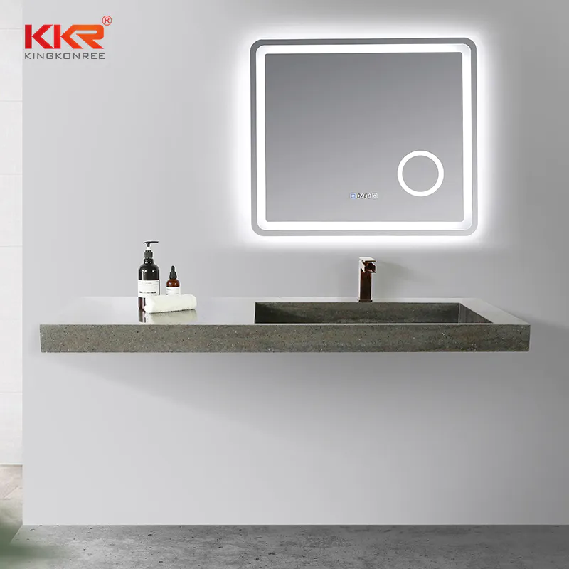 KKR Marble Pattern Wash Basin Modified Acrylic Solid Surface Wall Hung Bathroom Basins Bathroom Sink KKR-M8873-2
