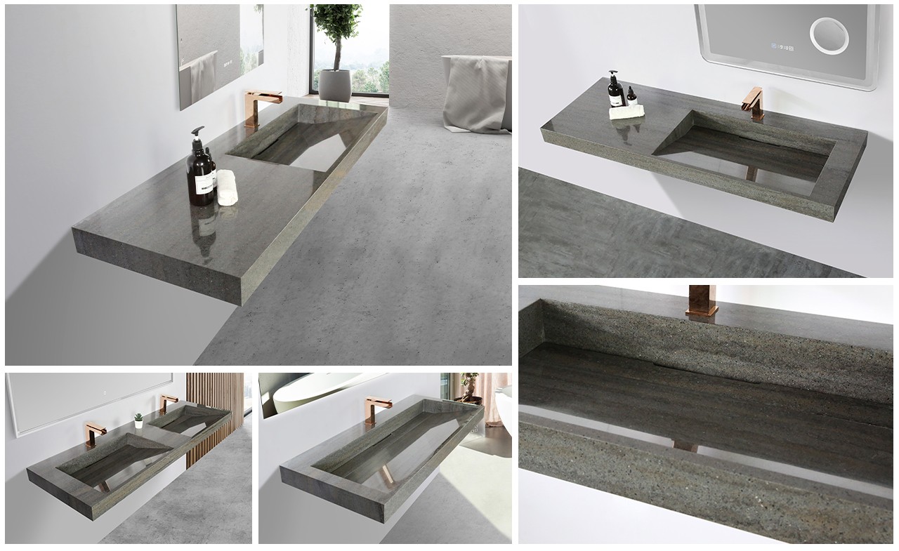 resin wall hung concrete basin manufacturer for toilet-4