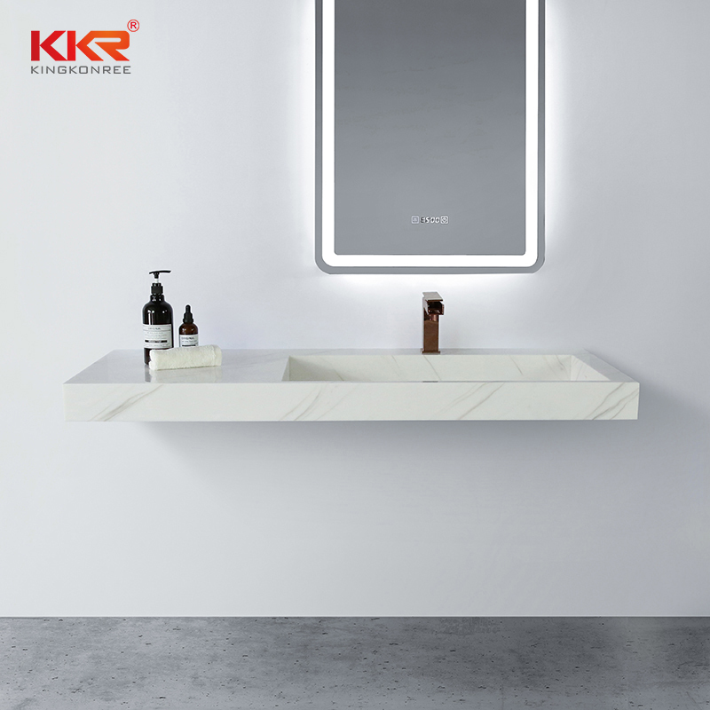 Fabricated Solid Surface Bathroom Vanity Sinks KKR-M8818-2