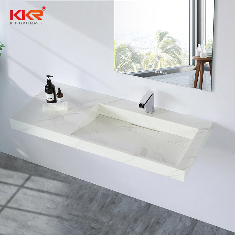 Fabricated Solid Surface Bathroom Vanity Sinks Kingkonree - Modern Bathroom Sinks India