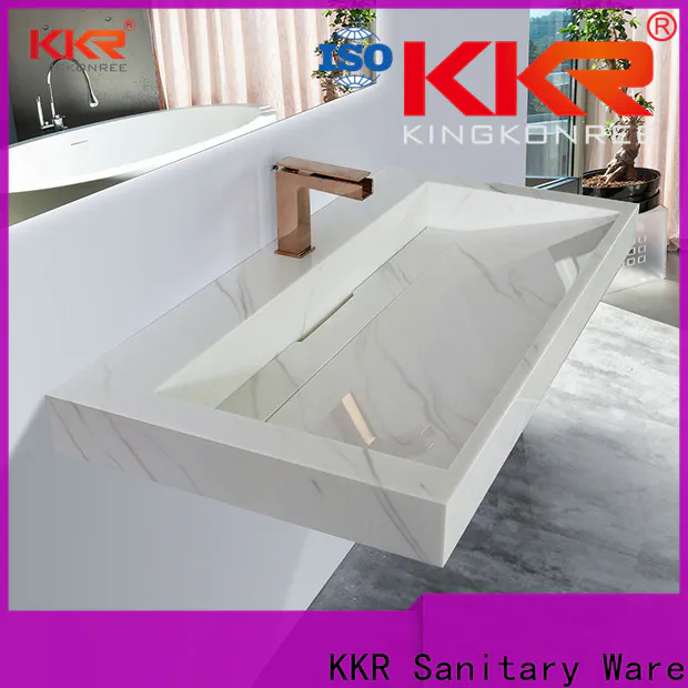 KingKonree wall hung concrete basin manufacturer for bathroom