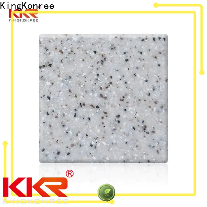 KingKonree white acrylic solid surface sheets with good price for hotel