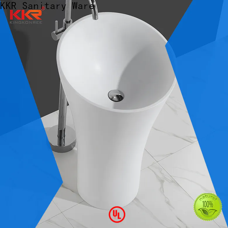KingKonree white pedestal sink manufacturer for motel