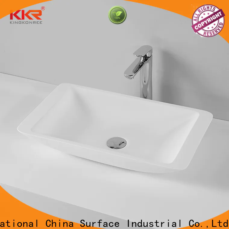 best quality above counter vanity basin customized for restaurant