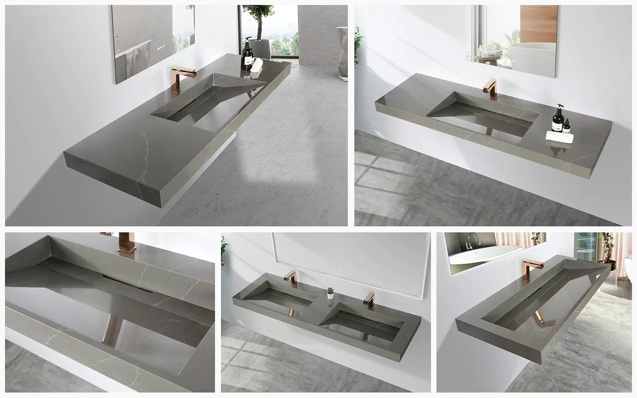shelves wall mounted marble sink supplier for bathroom