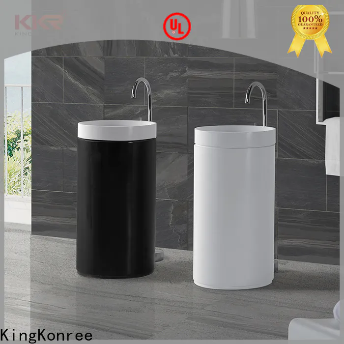 marble pedestal sink customized for hotel