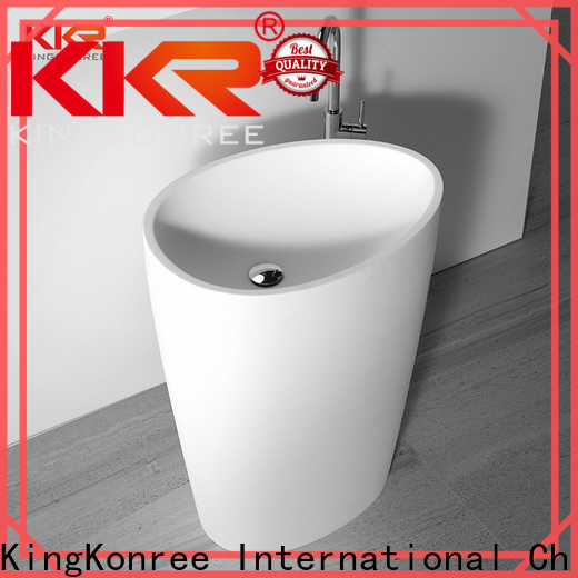 KingKonree pedestal wash basin supplier for hotel