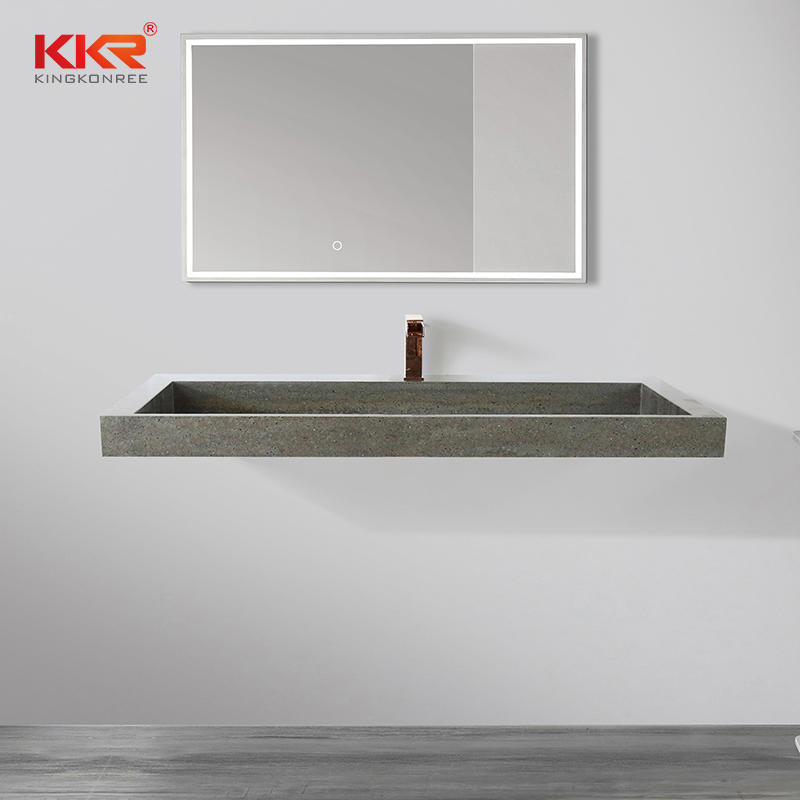 Artificial Stone Solid Surface Rectangular Bathroom Vanity Sinks Modern Bathroom Vanity Wash Basin KKR-M8873-1