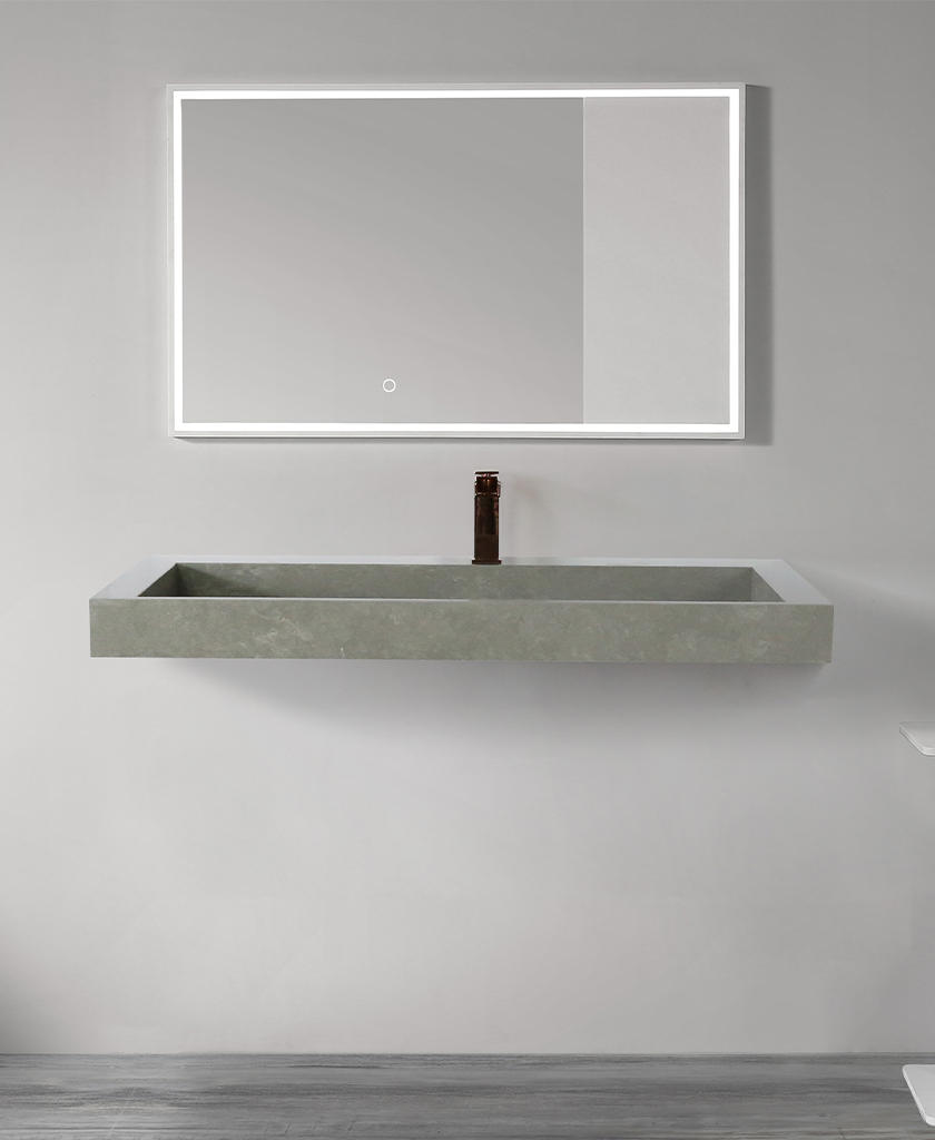solid wall mounted basin with towel rail customized for home-1
