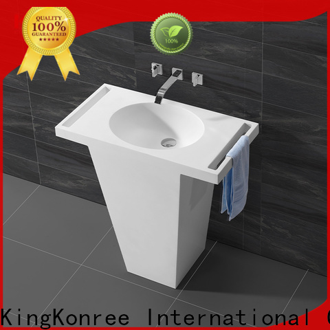 KingKonree freestanding pedestal sink customized for motel