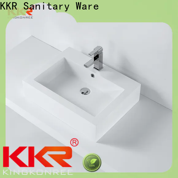 surface square countertop sink supplier for hotel