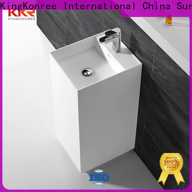 KingKonree rectangle freestanding pedestal sink supplier for bathroom
