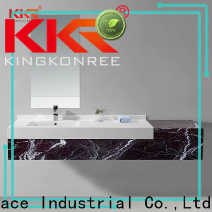 KingKonree luxurious basin cabinet with mirror sinks for motel