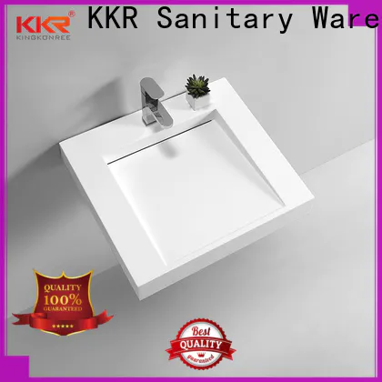smooth wall mounted marble sink supplier for bathroom