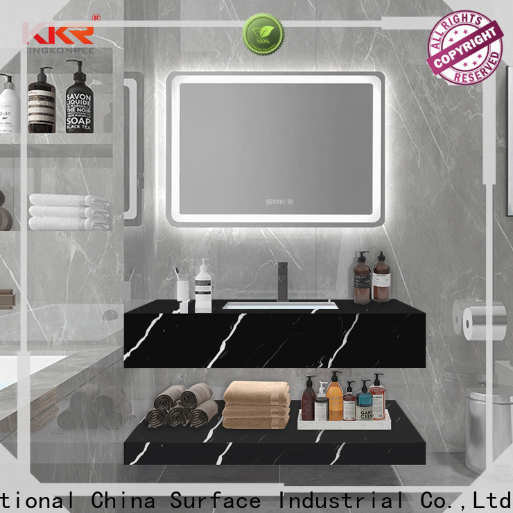 KingKonree stone resin wall hung basin manufacturer for hotel