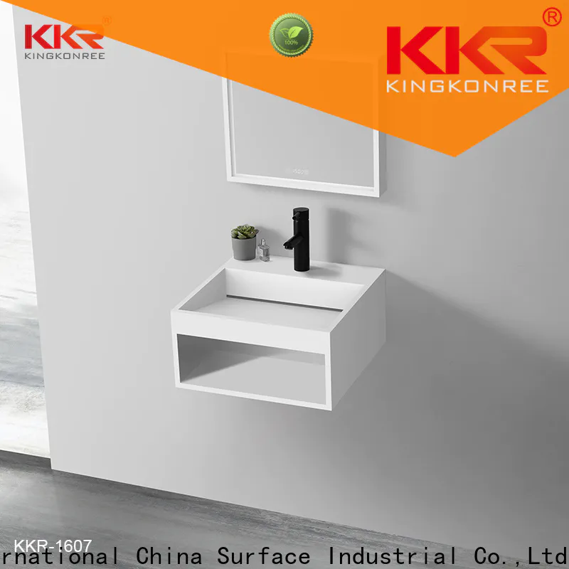 KingKonree wallhung black wall mount sink design for home