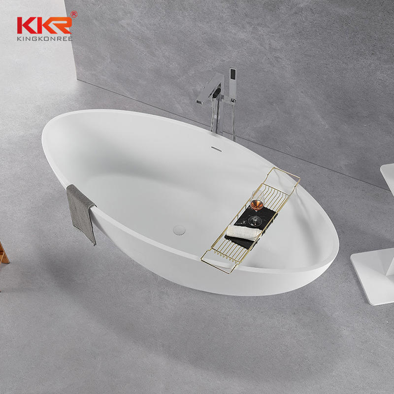Customize Solid Surface Bath Freestanding Bathroom Stone Resin Bath Tub KKR-B093