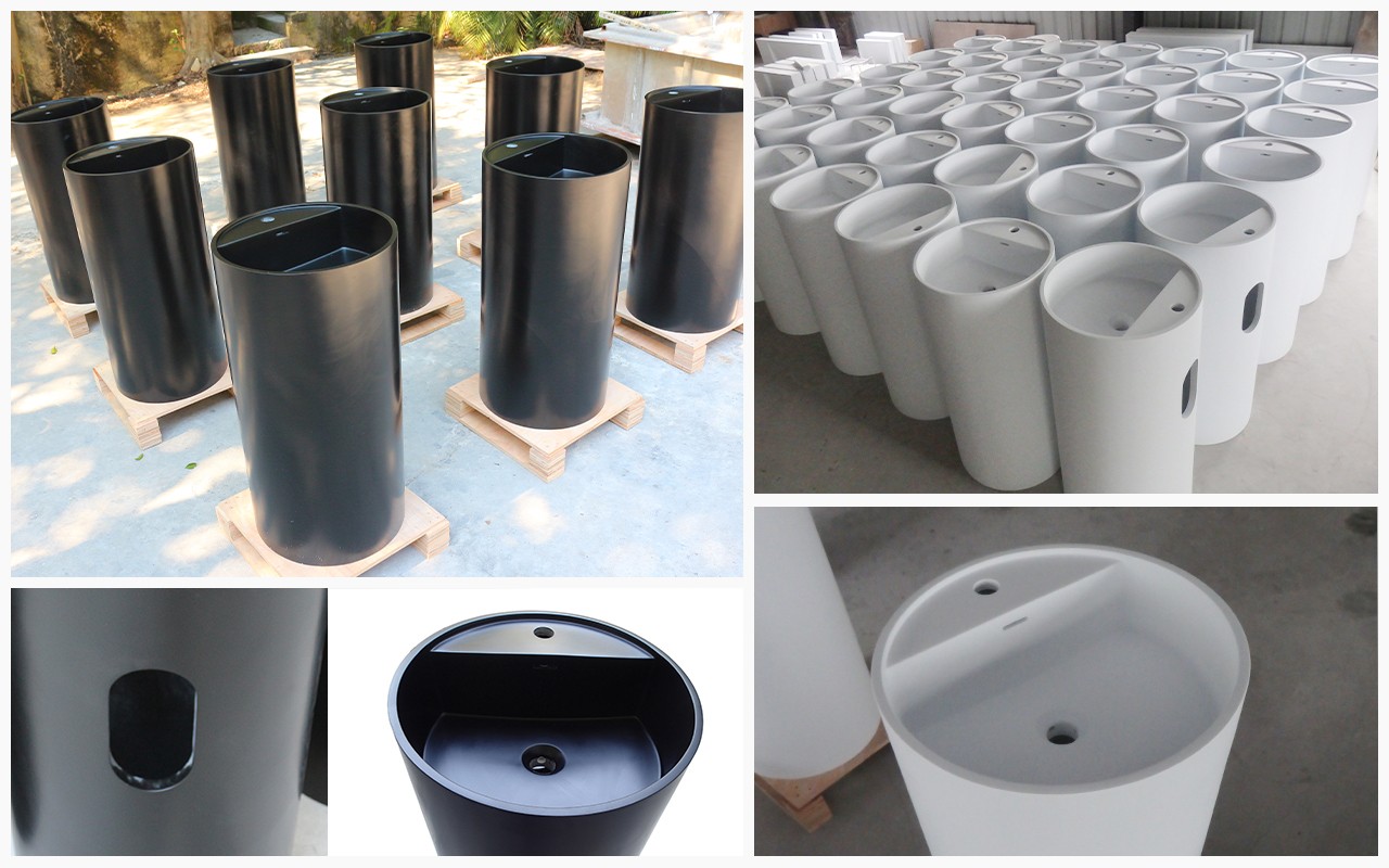 KingKonree resin freestanding vanity basins customized for home-7