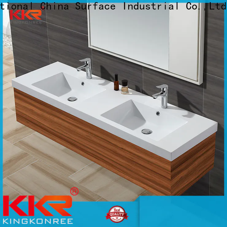 rectangle double basin cabinet sinks for hotel