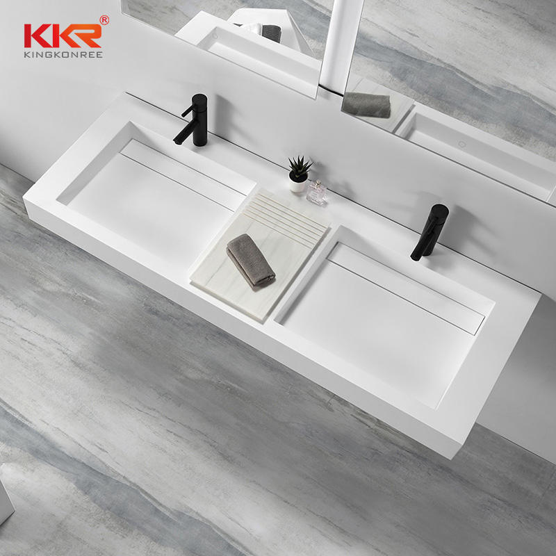 Long-Lasting Bathroom Solid Surface Bathroom Vanities and Sinks KKR-1267