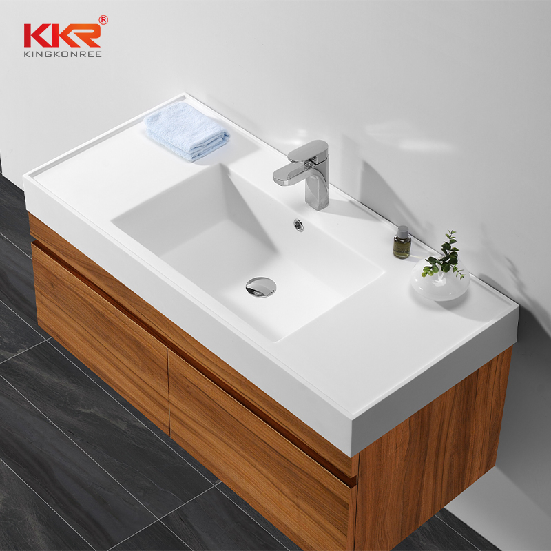 Bathroom Vanity Composite Stone Top Acrylic Solid Surface Vanity Top Sink KKR-1535