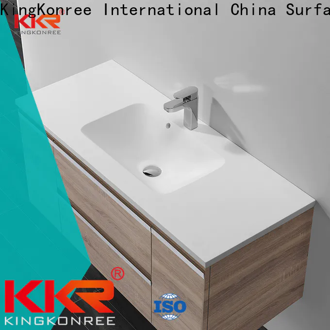 KingKonree table top basin with cabinet design for hotel
