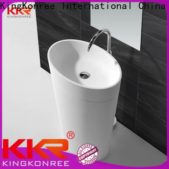 KingKonree freestanding bathroom basin customized for motel