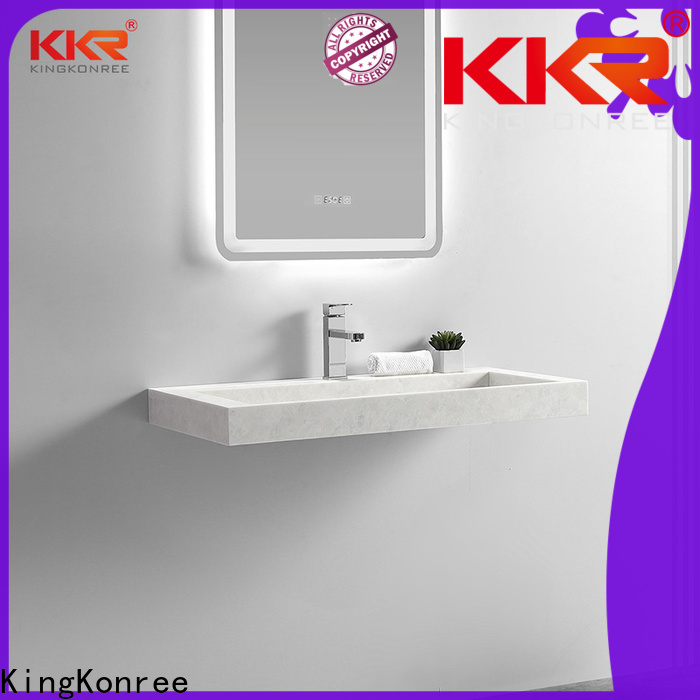 KingKonree brown wall hung sink design for bathroom