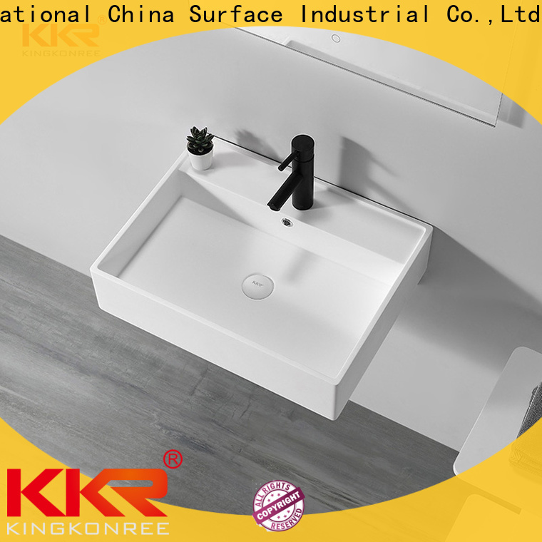 white marble wall hung basin manufacturer for bathroom