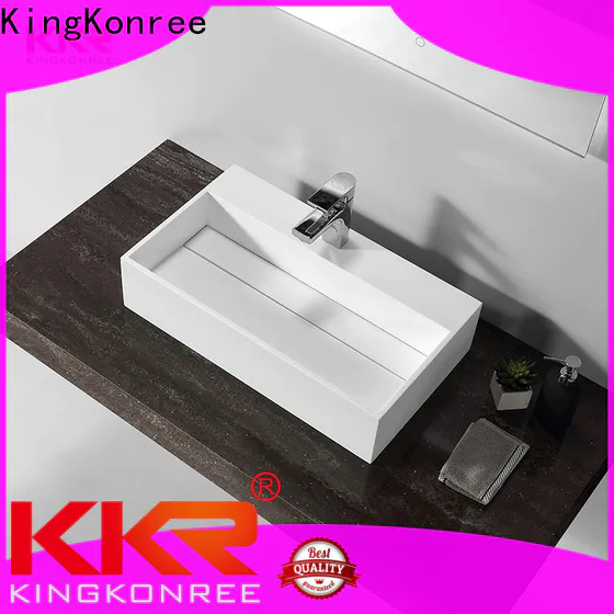 KingKonree durable top mount bathroom sink cheap sample for room