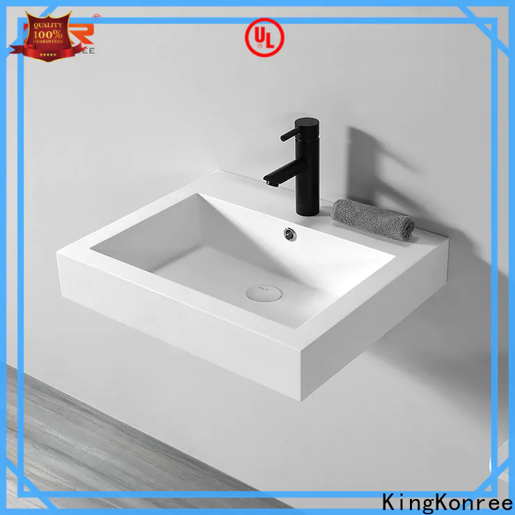 KingKonree marble wall mounted pedestal sink sink for toilet
