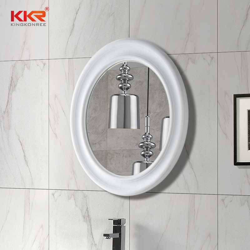 Classic Round Oval Bathroom Mirror, Solid Surface Waterproof Mirror KKR-1578