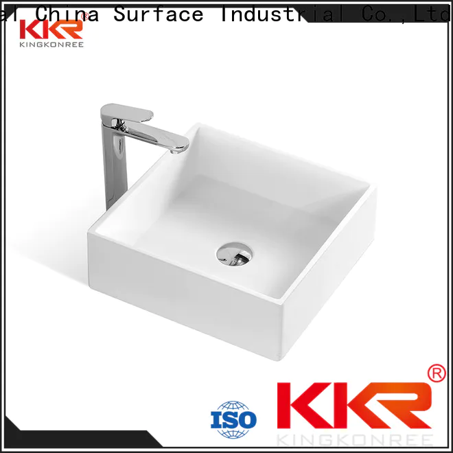 KingKonree durable above counter vessel sink design for restaurant
