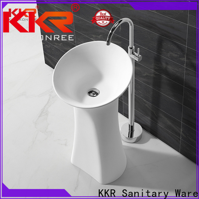 KingKonree stand alone bathroom sink customized for home