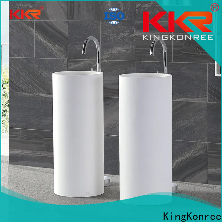 KingKonree resin pedestal wash basin factory price for home