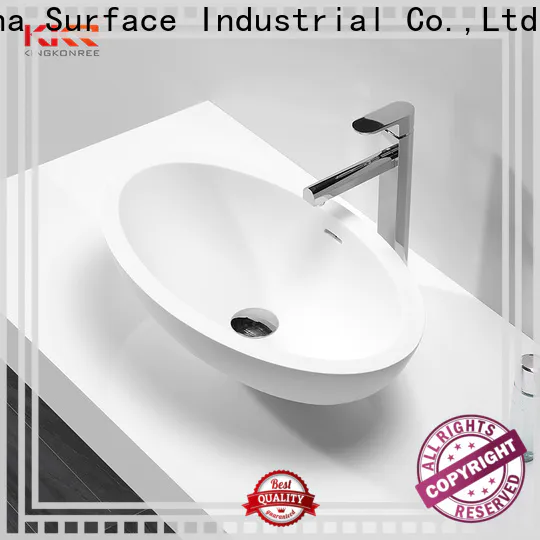 durable top mount bathroom sink design for restaurant