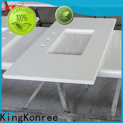 KingKonree white quartz bathroom countertops customized for home